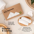 6-Pack Organic Baby Washcloths - Soft Viscose from Bamboo Washcloth, Baby Wash Cloths, Baby Wash Cloth for Newborn, Kids, Bath Baby Towels, Face Towel, Face Cloths (White) 🍁 All In One Marketplace Canada