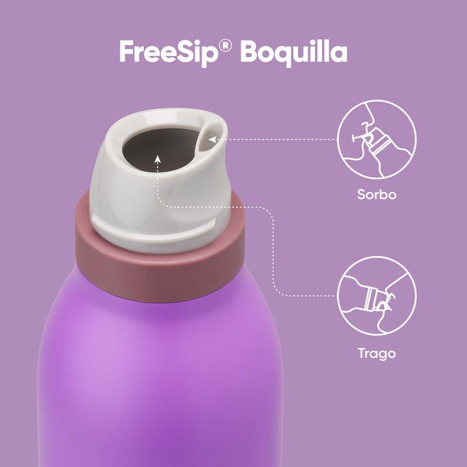 Owala FreeSip Twist Insulated Stainless Steel Water Bottle with Straw for Sports and Travel, BPA-Free, 24-oz, Purple/Purple (California Grapevine) 🍁 All In One Marketplace Canada
