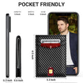 VATAN Wallet for Men Slim RFID Blocking Leather Credit Card Holder Wallet for 15 Cards, Bifold Minimalist Thin Wallet with 2 ID Windows & Cash Slot, with Gift Box (Carbon Fiber Black) 🍁 All In One Marketplace Canada