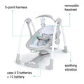 Ingenuity ConvertMe 2-in-1 Compact Portable Automatic Baby Swing & Infant Seat, Battery-Powered Vibrations, Nature Sounds, 0-9 Months 6-20 lbs (Raylan) 🍁 All In One Marketplace Canada