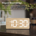 Wooden Digital Alarm Clocks for Bedrooms: Dimmable Dual Alarm Clock with Large Numbers for Bedside Desk - Bamboo 🍁 All In One Marketplace Canada