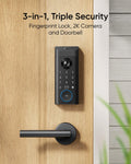 eufy Security Video Smart Lock E330, 3-in-1 Camera+Doorbell+Fingerprint Keyless Entry Door Lock, WiFi Door Lock,App Remote Control,2K HD,Doorbell Camera,No Monthly Fee 🍁 All In One Marketplace Canada