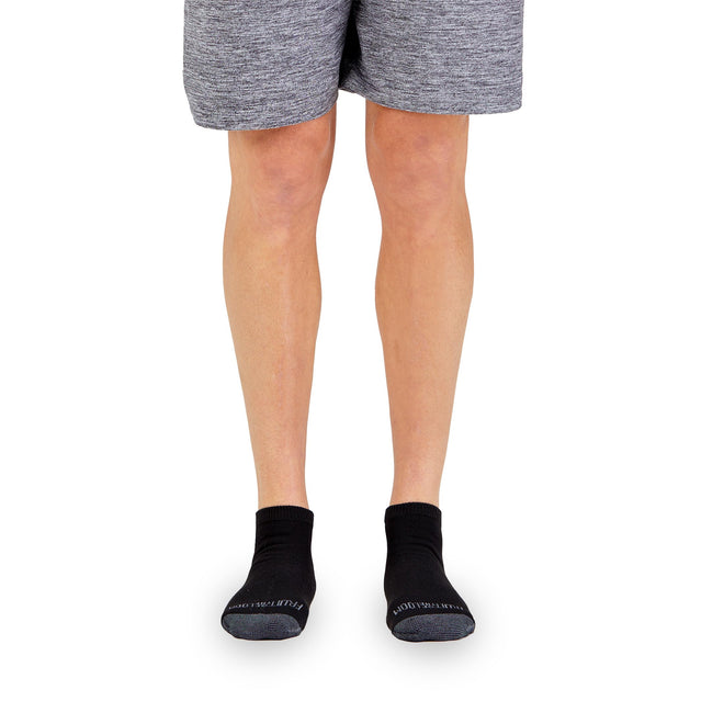 Fruit of the Loom mens 12 Pair Pack Dual Defense Cushioned Casual Sock, Black, 6-12 🍁 All In One Marketplace Canada