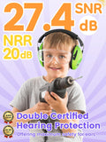 2 Pack Noise Cancelling Headphones for Kids: Dr.meter Kids Ear Protection Earmuffs for Autism Sensory - Hearing Protection Earmuffs for Monster Truck Concerts Study and Fireworks - (green+pink) 🍁 All In One Marketplace Canada