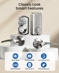 Veise Keyless Entry Door Lock with 2 Lever Handles - Electronic Keypad Deadbolt, Easy Installation Digital Smart Front Door Lock Set, Satin Nickel 🍁 All In One Marketplace Canada