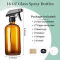 GIVAMEIHF 16oz Amber Glass Spray Bottles,2 Pack Glass Spray Bottles Refillable Empty Bottle with Adjustable Nozzle,Spray Bottle for Essential Oils,Cleaning,Pets,Plant, Hair Mister 🍁 All In One Marketplace Canada