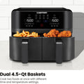 Chefman TurboFry 9-Qt. Dual-Basket Air Fryer with Sync Finish, One-Touch Digital Control, & Shake Reminder for Quick, Healthy, Family-Sized Meals, Black 🍁 All In One Marketplace Canada