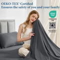 JOLLYVOGUE Queen Size Bed Sheet Set - 4 Piece Bed Sheets Set with Deep Pocket - Soft Breathable & Cooling - Resists Shrinkage & Fading Draps Queen - Easy Care (Dark Grey) 🍁 All In One Marketplace Canada