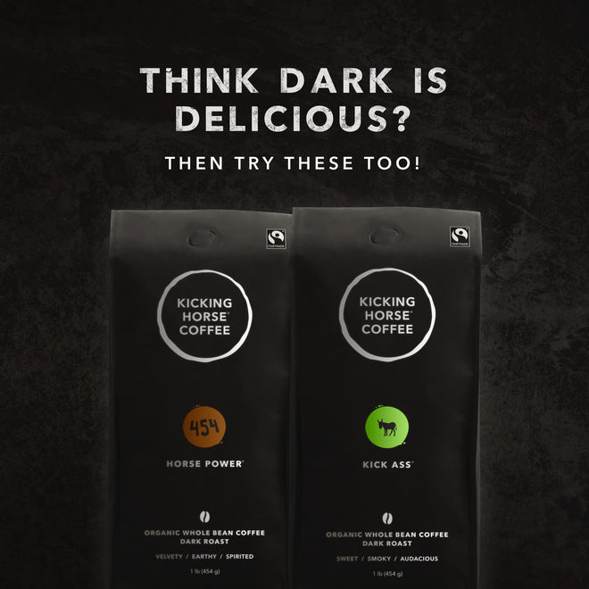 Kicking Horse Coffee, Whole Bean, 1 lb - Certified Organic, Fairtrade, Kosher Coffee, Grizzly Claw - Dark Roast, 454 g (Pack of 1) 🍁 All In One Marketplace Canada