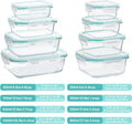 Vtopmart 8 Pack Glass Container Food Storage, Meal Prep Containers, Airtight Lunch Boxes with Leak Proof Locking Lids, for Microwave, Oven, Freezer and Dishwasher, Green 🍁 All In One Marketplace Canada