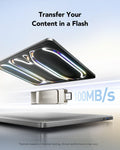 Lexar D40E 256GB Dual USB 3.2 Gen 1 Type-C Jump Drive, USB-C Flash Metal Housing Swivel Design Thumb Drive (Champagne Silver) 🍁 All In One Marketplace Canada