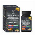 8-in-1 Shilajit Himalayan Organic Supplement with Shilajit 9000, Ashwagandha 2000MG, Rhodiola Rosea 1000MG, Panax Ginseng 1500MG, Cordyceps Mushroom 500MG, Gingko Biloba 500MG, Stinging Nettle 250MG, Turmeric (15,250 MG - 90 Caps)