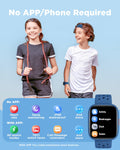 BIGGERFIVE Smart Watch for Kids, 1.8" Fitness Tracker Watch Pedometer, Heart Rate, Sleep Monitor, IP68 Waterproof, Calorie Step Counter, Puzzle Games with/Without APP for Girls Boys Teens 5-16, Blue 🍁 All In One Marketplace Canada