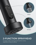 FORIOUS Black Kitchen Faucet with Pull Down Sprayer, Stainless Steel Single Handle Spring Classic Sink Faucets 1 or 3 Hole, for Farmhouse Camper Laundry Rv Bar, Matte Black 🍁 All In One Marketplace Canada