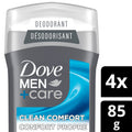 Dove Men+Care Deodorant Stick aluminum-free deodorant formula for 72H protection Clean Comfort with ¼ moisturizing cream, 85g (Pack of 4) 🍁 All In One Marketplace Canada