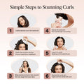 Kitsch Satin Heatless Curlers Set – Heatless Curls Overnight w/ 34" Hair Waver & 2 Satin Hair Scrunchies, Comfortable Hair Curlers to Sleep In for Frizz-Free, No Heat Damage Styling - Sunset Tie Dye 🍁 All In One Marketplace Canada