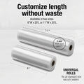 Cuisinart Universal Vacuum Food Saver Sealer Bags 2-Pack 8" x 20ft. Rolls (VSB-82C) BPA Free, Microwave & Freezer Safe , white 🍁 All In One Marketplace Canada