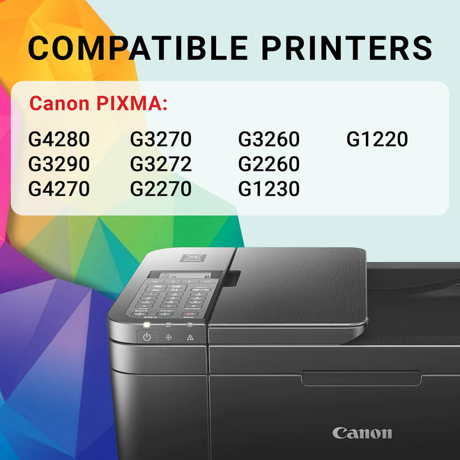 Canon Genuine Ink Cartridges GI-21 Series (Black, Cyan, Magenta & Yellow), Value Pack (4-Count) with PP-301 4" x 6" Photo Paper Plus Glossy II, Printer Ink for PIXMA G4280 / G3290 / G4270 Printers 🍁 All In One Marketplace Canada