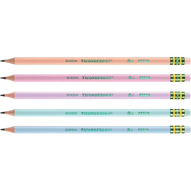 Ticonderoga Wood-Cased Pencils Master Pack, Pre-Sharpened, #2 HB Soft, Pastel Colors, 150 Count 🍁 All In One Marketplace Canada