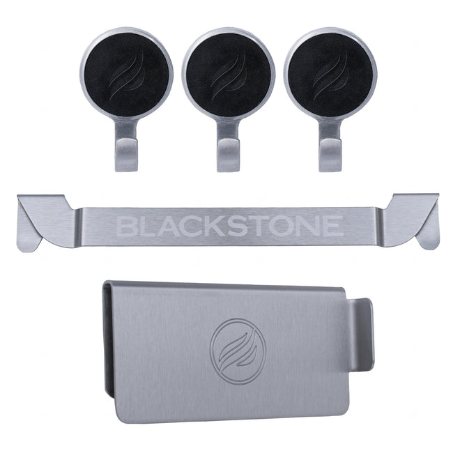 Blackstone 5188 Rear Grease Gate, 3 Magentic Hooks and Tool Holder Combo, Flat Top Griddle Accessories, Stainless Steel Barbeque Cooking Utensil Holder and Grease Guard 🍁 All In One Marketplace Canada