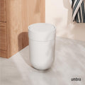 Umbra Touch Trash Can, Small 1.6-Gallon Garbage Bin with Swing Lid, Waste Basket for Bathroom or Office, White 🍁 All In One Marketplace Canada