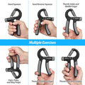 NIYIKOW 2 Pack Hand Grip Strengthener, Grip Strength Trainer, Adjustable Resistance 22-132Lbs (10-60kg), Forearm Strengthener, Perfect for Musicians Athletes - Grey 🍁 All In One Marketplace Canada