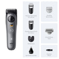 Braun All-in-One Series 5 Trimmer Kit, 40 Lengths, Ultra Sharp Blade, AIO 5510, Moonstone Grey 🍁 All In One Marketplace Canada