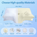 HOMCA Memory Foam Pillow, 2 in 1 Cervical Pillow for Neck Pain Relief, Ergonomic Neck Support Pillows for Side Back Stomach Sleepers with Breathable Pillowcase(White) 🍁 All In One Marketplace Canada