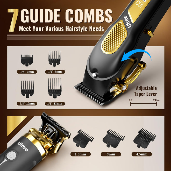 Ufree Hair Clippers for Men, Clippers and Trimmers Set, Cordless Barber Clippers, Grooming Kit, Gifts for Men 🍁 All In One Marketplace Canada
