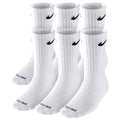 NIKE Plus Cushion Socks (6-Pair) (L (Men's 8-12 / Women's 10-13), Crew White) 🍁 All In One Marketplace Canada