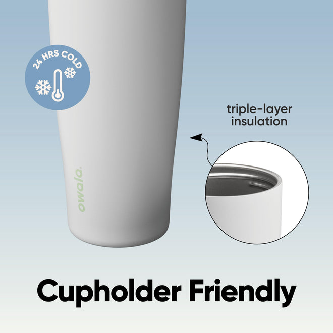 Owala FreeSip Sway Insulated Stainless Steel Water Bottle with Two-Way Spout, Built-In Straw and Bucket Handle, Made for Travel, School, and Sports, 40oz, BPA Free, Leak Proof, Iced Breeze 🍁 All In One Marketplace Canada