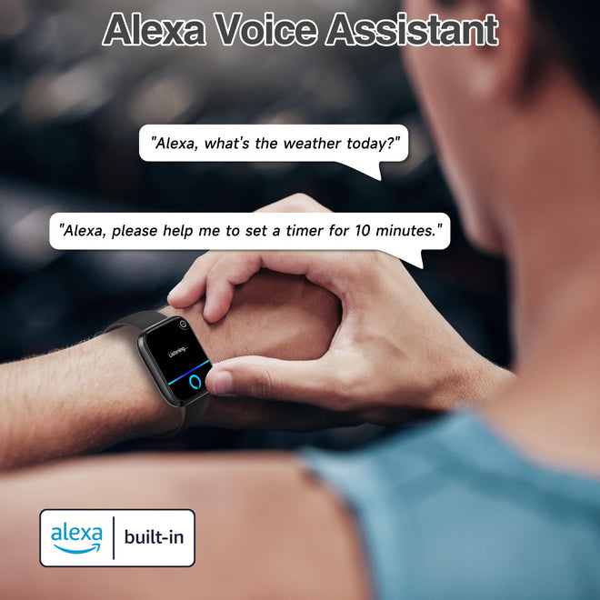 Smart Watch for Men Women with Bluetooth Call,Alexa Built-in Smartwatch,1.83"DIY Dial Fitness Watch with Sleep Heart Rate SpO2 Monitor,100+ Sport Mode,IP68 Waterproof Watch Compatible with Android iOS 🍁 All In One Marketplace Canada