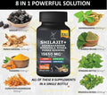 8-in-1 Shilajit Himalayan Organic Supplement with Shilajit 9000, Ashwagandha 2000MG, Rhodiola Rosea 1000MG, Panax Ginseng 1500MG, Cordyceps Mushroom 500MG, Gingko Biloba 500MG, Stinging Nettle 250MG, Turmeric (15,250 MG - 90 Caps)