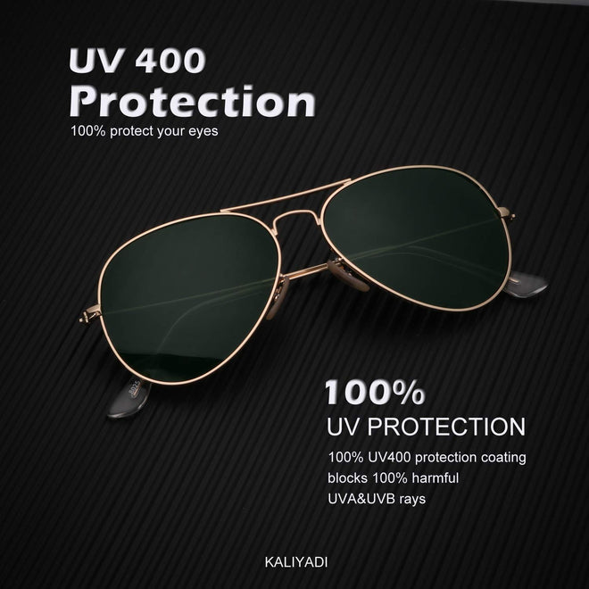 KALIYADI Classic Aviator Sunglasses for Men Women Driving Sun glasses Polarized Lens UV Blocking (3 Pack) 58mm 🍁 All In One Marketplace Canada