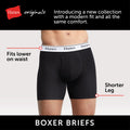 Hanes Originals Men's Boxer Briefs, Stretch Cotton Moisture-Wicking Underwear, Modern Fit Low Rise, Pack of 4, Grey/Black assortement, Size Large 🍁 All In One Marketplace Canada