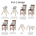 Maxi-Cosi Moa 8-in-1 High Chair, removable kitchen booster, converts to stool, table and chair, easy to clean, Horizon Sand 🍁 All In One Marketplace Canada