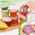 8 Pack Glass Baby Food Storage Containers, 4 oz Leakproof Baby Food Jars with Lids, Small Glass Food Containers for Infant Baby Food, Freezer & Microwave Safe, BPA Free 🍁 All In One Marketplace Canada