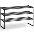 SONGMICS Shoe Rack, 3-Tier Shoe Organizer, Sturdy Storage Shelf, Upright or Upside Down, for 16-20 Pairs, Stackable, for Entryway, 30 x 92 x 55 cm, Black ULSA303B02 🍁 All In One Marketplace Canada