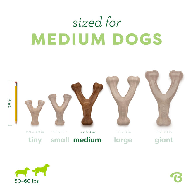 Benebone Wishbone Durable Dog Chew Toy for Aggressive Chewers, Real Bacon, Made in USA, Medium 🍁 All In One Marketplace Canada
