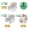 Ingenuity Keep Cozy 3-in-1 Grow with Me Vibrating Baby Bouncer, Seat & Infant to Toddler Rocker, Vibrations & Toy Bar, 0-30 Months Up to 40 lbs (Weaver) 🍁 All In One Marketplace Canada