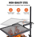 VEVOR Swivel Campfire Grill, Fire Pit Grill Grate, Heavy Duty Steel Grill Grates, 360° Adjustable Open Outdoor Cooking Equipment, Portable Camp Fire Racks for Camping Outdoor BBQ 🍁 All In One Marketplace Canada