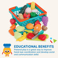 Battat Play Food Farmers Market Produce Basket, 37-Piece Green Set, Playset 🍁 All In One Marketplace Canada