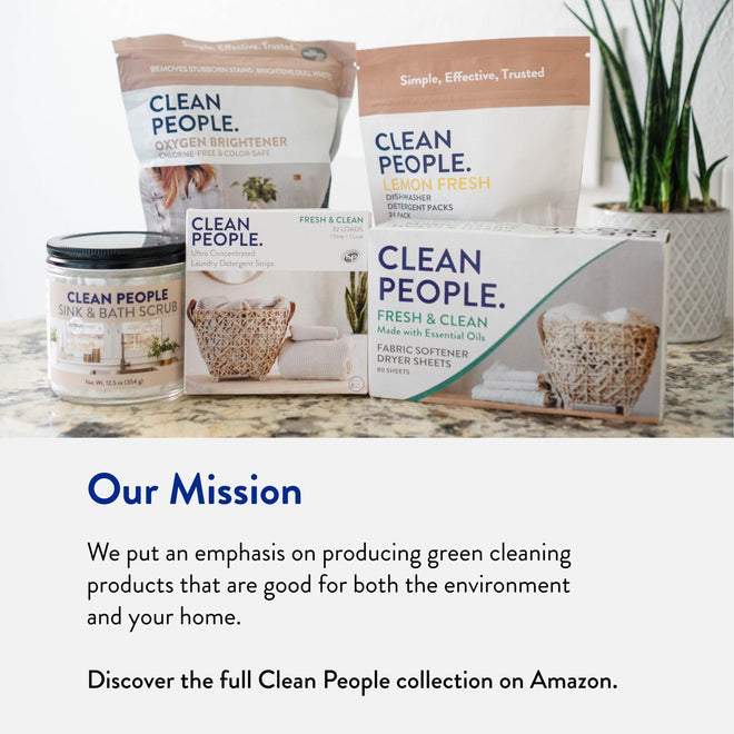 Clean People Laundry Detergent Sheets - Recyclable Packaging, Hypoallergenic, Stain Fighting - Ultra Concentrated, Laundry Soap - Fresh Scent, 96 Pack 🍁 All In One Marketplace Canada
