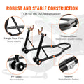VEVOR Motorcycle Stand Lift, 850lbs Front Rear Combo Stand Lift Stand, Front and Rear Wheel Fork Stand, U+L Fork Swingarm Spool, Compatible with Most Yamaha Honda Kawasaki Suzuki Motorcycles, Black 🍁 All In One Marketplace Canada