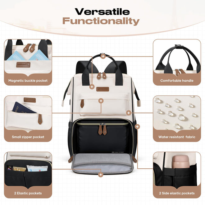Maelstrom 15.6-17.3" Laptop Backpack with Lunch Box, Work Bag for Women Men 🍁 All In One Marketplace Canada