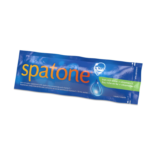 Spatone 100% Natural Liquid Iron Supplement, Apple Flavour, Vegan, Reduces Tiredness & Fatigue, 28 Sachets x 25 mL (Pack of 1) 🍁 All In One Marketplace Canada