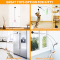 Cat Feather Toys, Cat Toys Wand, Interactive Cat Toy with Super Suction Cup, 2 PCS Cat Wand Toy and 6 PCS Feather Replacements with Bell, Interactive Cat Toy Kitten Toys for Indoor Play Chase Exercise (Natural) 🍁 All In One Marketplace Canada