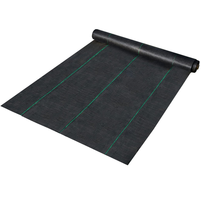 Happybuy 6FT×300FT Weed Barrier Fabric Heavy Duty 2.4OZ, Woven Weed Control High Permeability, Geotextile Fabric for Underlayment, Polyethylene Ground Cover 🍁 All In One Marketplace Canada