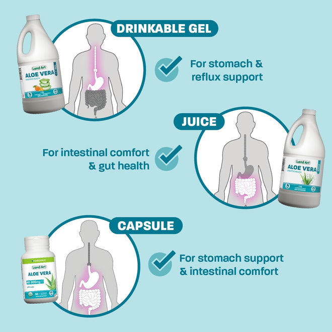 Aloe Vera Drinkable Gel, Orange, Heartburn & Acid Reflux, 1,5 L 🍁 All In One Marketplace Canada