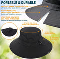 EINSKEY Sun Hat for Men/Women, Waterproof Wide Brim Bucket Hat UV Protection Boonie Hat for Fishing Hiking Garden Beach Black 🍁 All In One Marketplace Canada